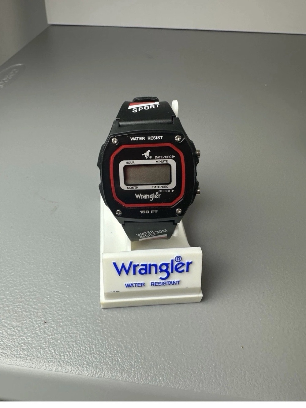 Vintage Wrangler Digital Watch 100FT Water Resist  Needs Battery New Nos